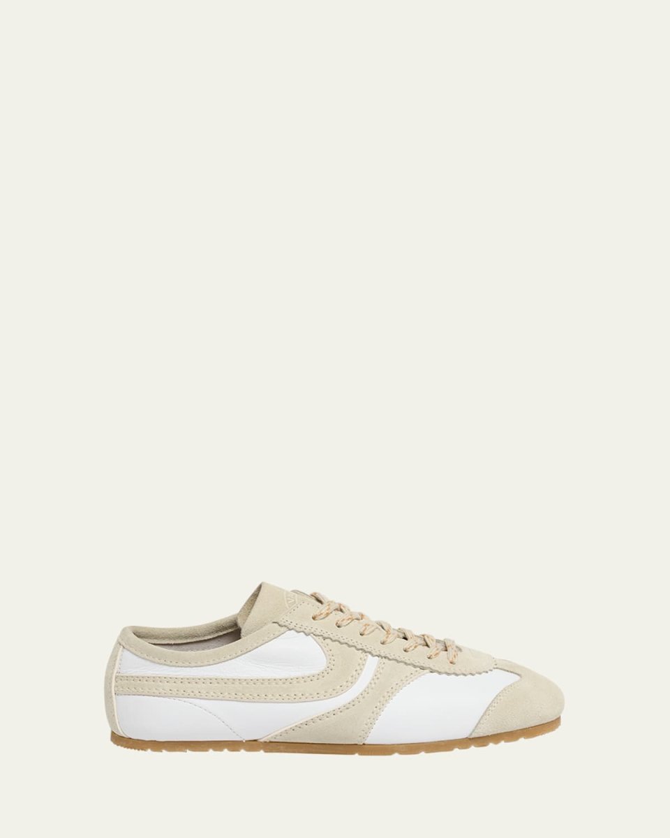 Dustin Mixed Leather Retro Sneakers